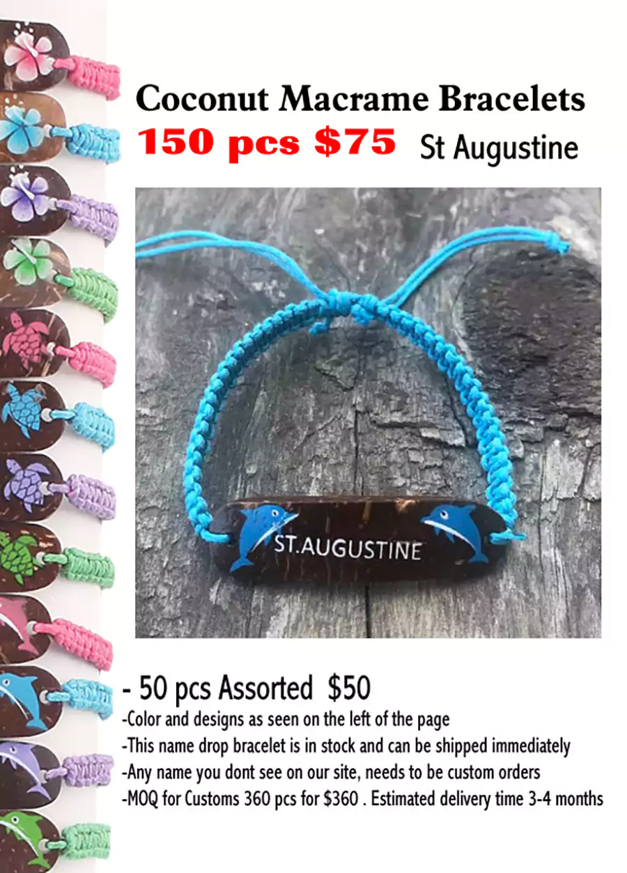 Coconut Macrame Bracelets -St Augustine (CL)